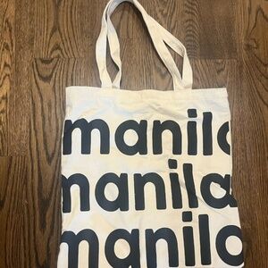 NEW 15x16 inch Manila Philippines Canvas Tote Bag with Zip Top Closure